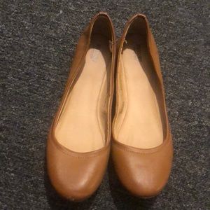 Mossimo Brand Chestnut Brown Ballet Flats Rounded Toe Women's size 9